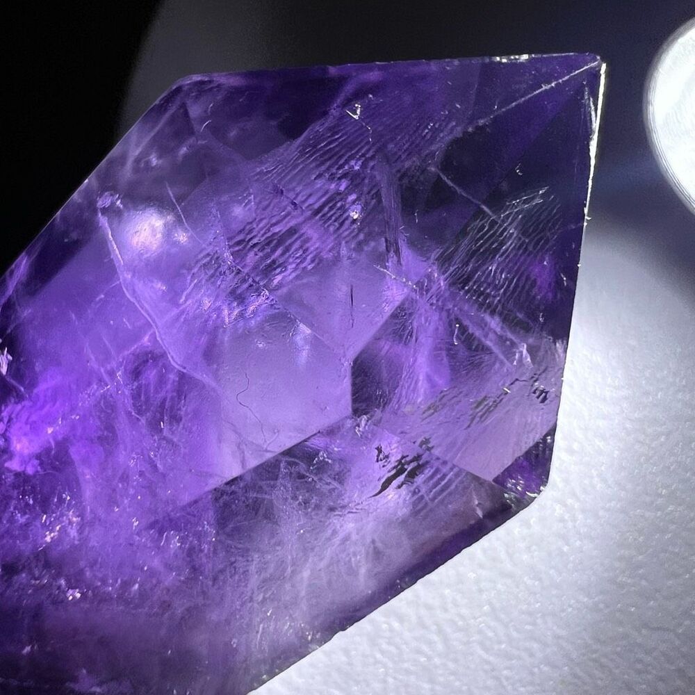 Amethyst Crystal‎ Scepter Meditation Wand  with Unique Fingerprint Inclusions